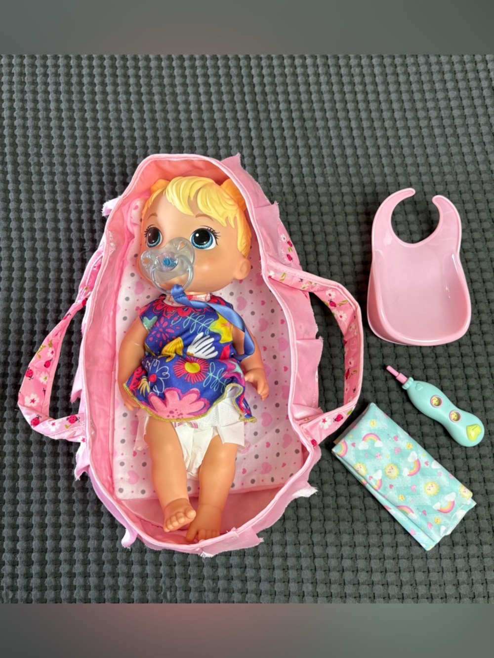 Hasbro Pink Baby Doll Playset with Accessories, Medical Supplies, Battery